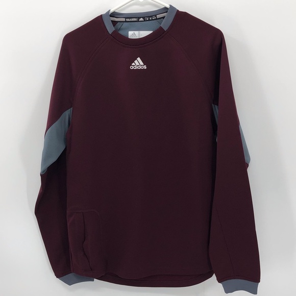 adidas Other - Adidas Dugout Fleece Long Sleeve ‘Maroon/Onix’ Men’s Size XSmall